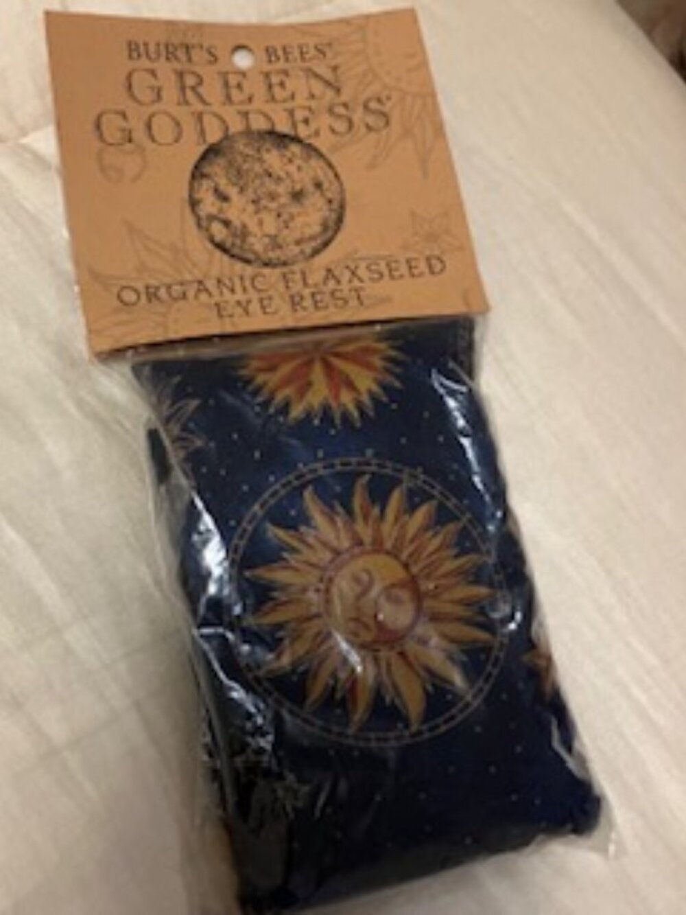 RARE Vintage Burt's Bees "Green Goddess" Organic Flaxseed Eye Rest Pillow